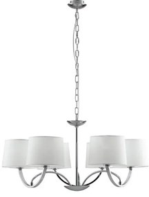 Lampadario astoria cromo/bianco 6xe27 82x120cm i-astoria-6