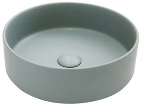 Lavabo da appoggio SENSEA tondo in ceramica verde satinato piletta inclusa