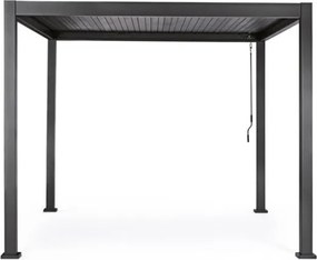 Pergola Bioclimatica 3x3 In Alluminio Con Lamelle Orientabili Antracite Pacific Bizzotto