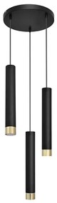LED Lampadario a sospensione con filo TUBA 3xGU10/6,5W/230V nero/oro