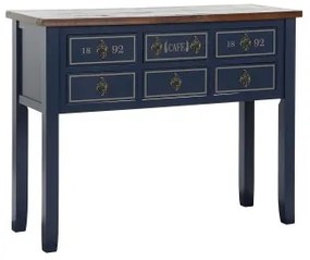 Console Home ESPRIT Marrone Blu Marino Legno di paulownia 103 x 35 x 80 cm