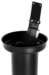 Lampada da palo moderna per esterni nera 110 cm IP44 - Rox