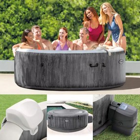 Intex 28442 Whirlpool Pure Spa Greywood Deluxe 216x71cm, 6 posti, Pompa, etc.