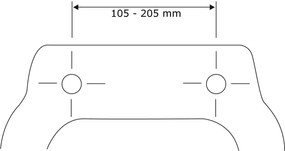 WENKO 22977100-Sedile WC BELLEVUE 35,5x42,5 cm antracite/argento