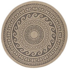 Tappeto rotondo per esterni nero e beige ø 80 cm Comilla - Ayyildiz Carpets