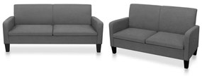 Set Di Divani İn Tessuto 2 Pz Grigio Scuro /