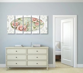Quadri 5 pezzi – Rose di pietra