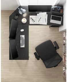 Scrivania angolare SOLEA nera