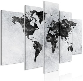 Quadro  Concrete World (5 Parts) Wide  Colore Grigio, Dimensioni e Misure 200x100