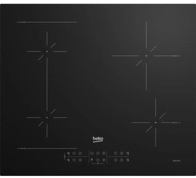 Beko - HII64200SFMT: Piano a Induzione, 4 Zone con 1 Sezione IndyFlex, 60 cm. Colore del prodotto: Nero, Posizionamento dell'apparecchio: Da incasso,