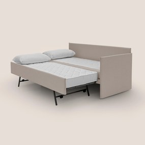Durini Divano duplex con doppio letto in tessuto simil cotone impermeabile T13 panna