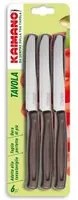 cf set coltelli da tavola dinamik 6 pezzi punta dentata col. legno vit32204