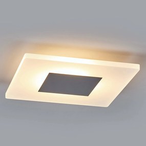 Plafoniera a LED TARJA Lindby, Cromo / Argento, Bagno, Metallo, Moderno, Plafoniera LED