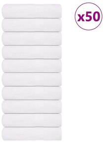 Asciugamani 50 Pz Bianchi 50x100 Cm 360 G/m² 100% Cotone /