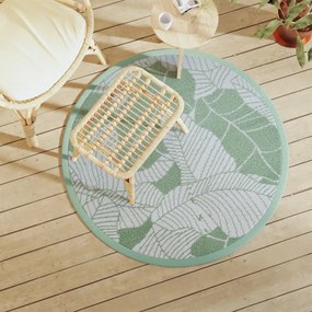 Tappeto Da Esterno Arakıl Verde Ø120 Cm İn Pp /