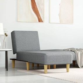 Chaise Longue İn Tessuto Grigio Chiaro /