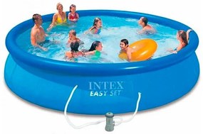 Intex - 28132NP – Piscina Fuori Terra Easy Set Rotonda, Pompa Filtro 2006 L/h, 5621 l, pvc, Azzurro, 366x76 cm