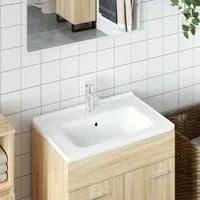 Lavandino da Bagno Bianco 61x48x19,5cm Rettangolare in Ceramica 153709