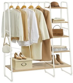 Appendiabiti da terra LINEA bianco/marrone