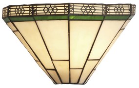 Applique Classica New York Acciaio Nero Vetro Verde 1 Luce E14