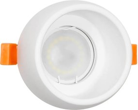 Portafaretto GU10 e MR16 in Gesso Pitturabile Tondo Foro Ø65mm