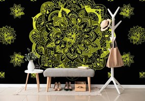 Carta da parati – Mandala giallo