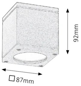 Rabalux 8149 - Plafoniera da esterno AKRON 1xGU10/35W/230V IP54