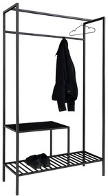 Scaffale multiuso per armadio nero con 2 ripiani , 170 x 101 cm Vita - House Nordic