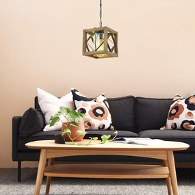 Lampada a sospensione in legno di carpino Zikzak Camlı - Opviq lights