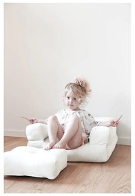 Poltrona pieghevole per bambini con sgabello Creamy Mini Cube - Karup Design