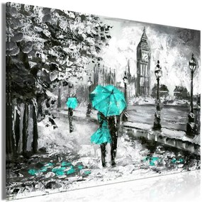 Quadro Walk in London (1 Part) Wide Turquoise