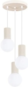 Sollux SL.1720 - Lampadario a sospensione con filo HALO 3xG9/8W/230V diametro 25 cm color crema