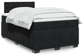 Giroletto A Molle Con Materasso Nero 120x200 Cm İn Velluto /