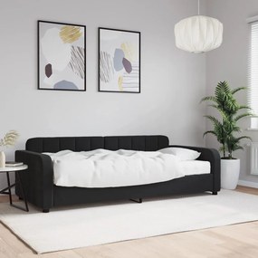 Divano Letto Con Materasso Nero 90x200 Cm İn Velluto /