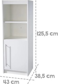 Libreria per bambini bianca 43x126x38,5 cm Maren – Roba