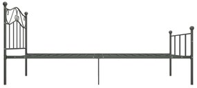 Giroletto grigio in metallo 90x200 cm