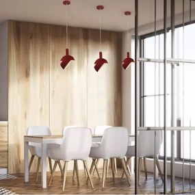 Lampadario su corda 1xE14/60W/230V rosso