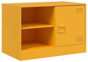 Mobili tv 2 pz giallo senape 67x39x44 cm in acciaio