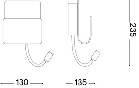 Ideal Lux - Luce Spot da parete a LED PROBE LED/9,5W/230V USB CRI 90 nero