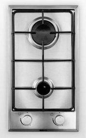 Beko - hdcg 32220 fx Piano Cottura da incasso 29 cm 2 Fornelli Acciaio inossidabile