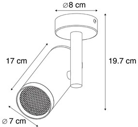 Faretto di design nero - Scopio Honey