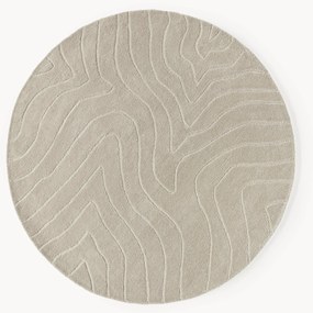 Tappeto rotondo in lana fatto a mano Aaron