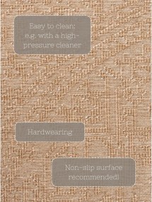 Tappeto da interno/esterno rotondo beige/avorio ø 160 cm Duet Kona – NORTHRUGS