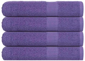 Asciugamani 4 Pz Viola 100x200 Cm 360 G/m² 100% Cotone /