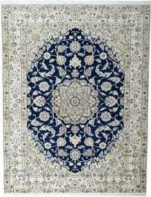 Nain Tappeto persiano 160x210 Blu (Iran) Annodato A Mano