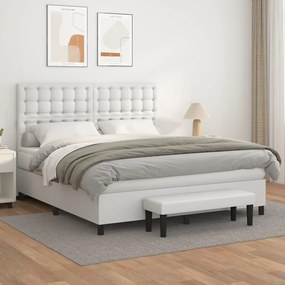 Giroletto A Molle Con Materasso Bianco 180x200 Cm İn Similpelle /