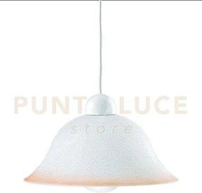 Lampadario a sospensione 700 in vetro campana  rosa 1 luce attacco ...