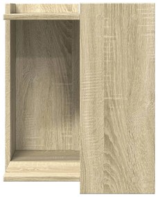 Recinto lettiera gatti rovere sonoma 60x40x40 cm in truciolato
