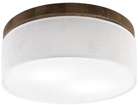 Brilagi - Lampada LED da soffitto BELLADONNA 2xE27/15W/230V Ø40 cm bianco/noce