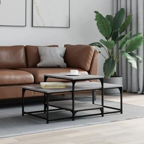 Tavolino Da Salotto Grigio Sonoma 102x60x45cm Legno Multistrato /